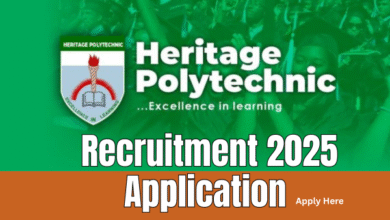 Heritage Polytechnic recruitment 2025 Application