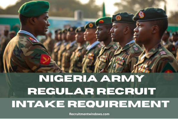 Nigeria Army Regular Recruit Intake Requirement Portal 2025/2026 | Apply Now