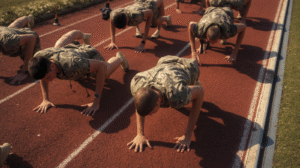 KDF recruit physical fitness assessment during screening.