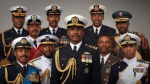 Nigerian Navy Recruitment 2025 Application Form Portal : Different cadres of Nigerian Navy officers in various uniforms