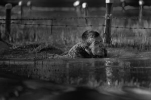 Commonwealth recruit in British Army training course”.