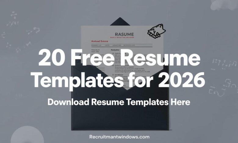 20 Free Resume Templates for 2026