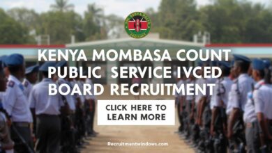 Kenya Mombasa County Public Service Board Recruitment