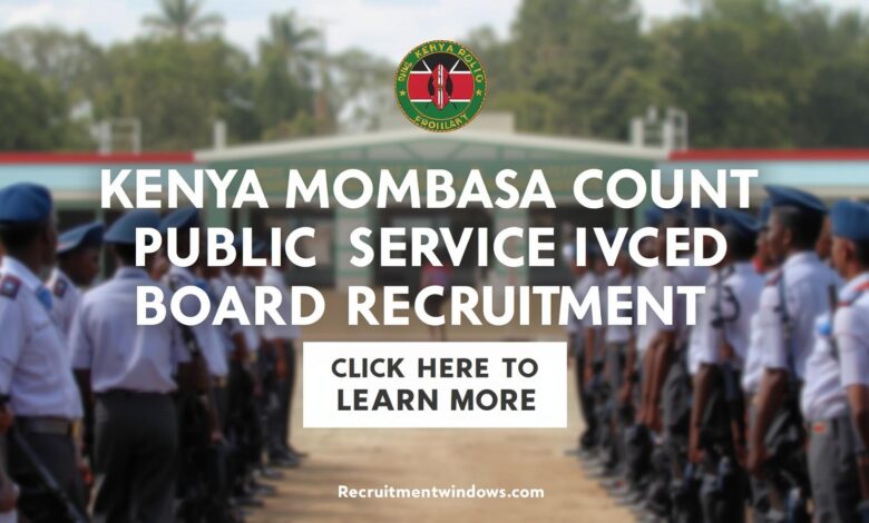 Kenya Mombasa County Public Service Board Recruitment