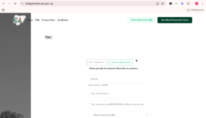 Nigeria Police recruitment Portal dashboard