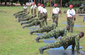 NIGERIAN ARMY  SHORTLISTED CANDIDATES FOR DIRECT SHORT SERVICE COMMISSION COURSE: Nigerian Army DSSC candidates during selection board exercise